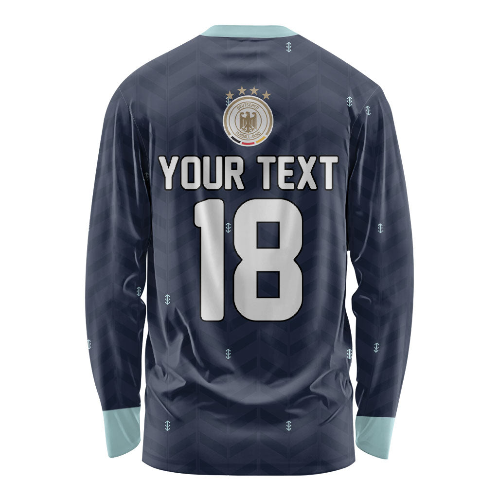 Custom Germany Football 2026 Long Sleeve Shirt Midnight Eagle Heritage