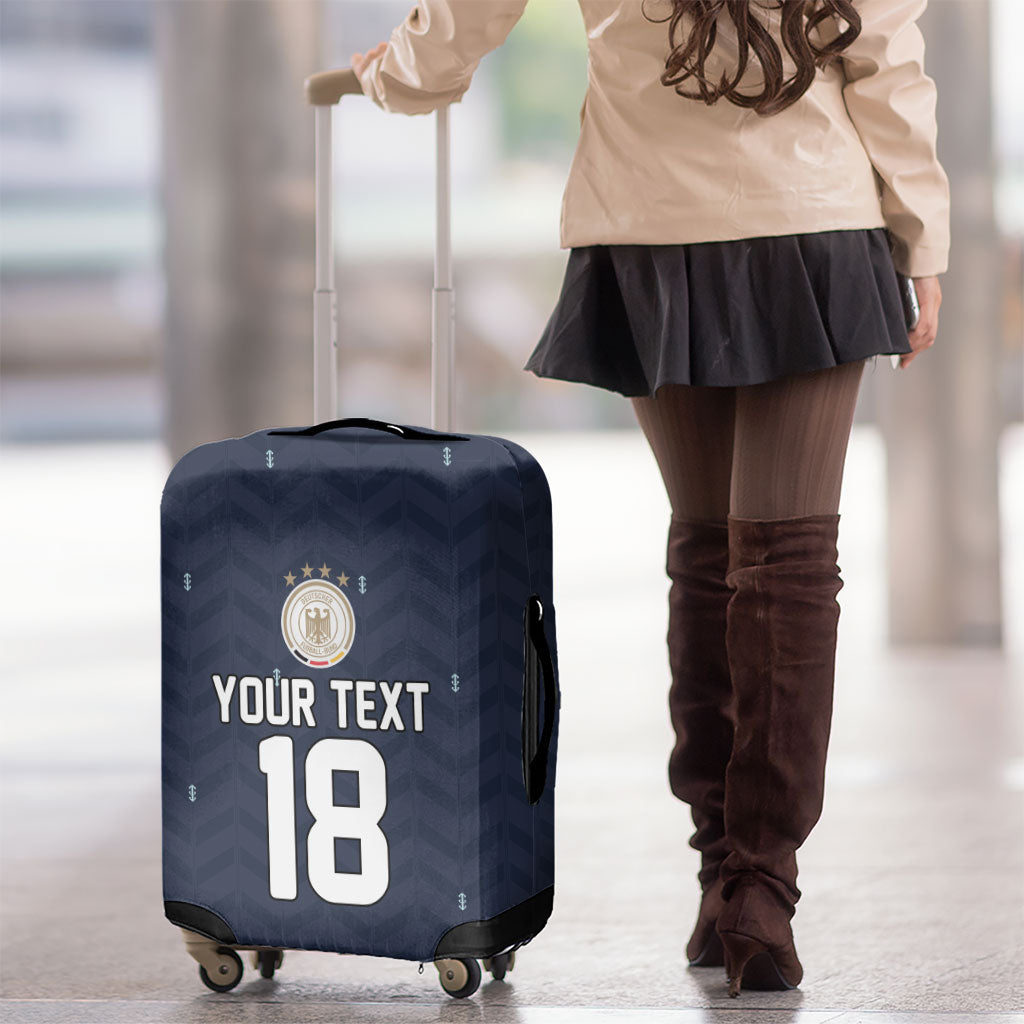 Custom Germany Football 2026 Luggage Cover Midnight Eagle Heritage