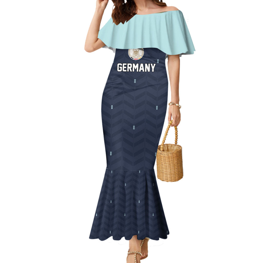 Custom Germany Football 2026 Mermaid Dress Midnight Eagle Heritage