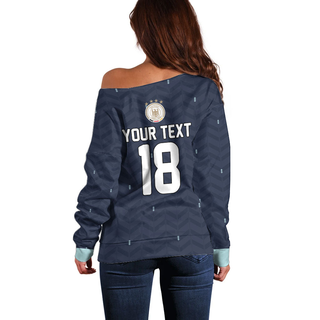Custom Germany Football 2026 Off Shoulder Sweater Midnight Eagle Heritage
