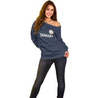 Custom Germany Football 2026 Off Shoulder Sweater Midnight Eagle Heritage