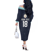 Custom Germany Football 2026 Off The Shoulder Long Sleeve Dress Midnight Eagle Heritage