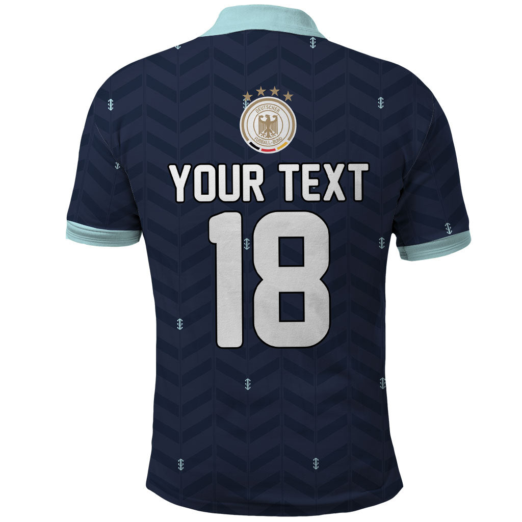 Custom Germany Football 2026 Polo Shirt Midnight Eagle Heritage