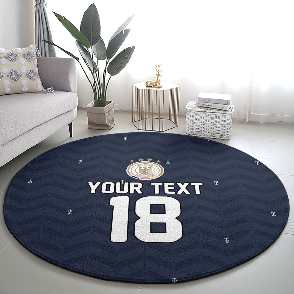 Custom Germany Football 2026 Round Carpet Midnight Eagle Heritage