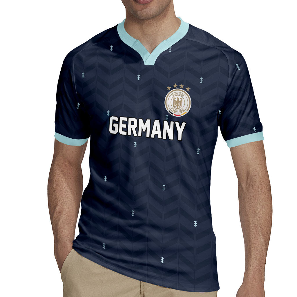 Custom Germany Football 2026 Rugby Jersey Midnight Eagle Heritage