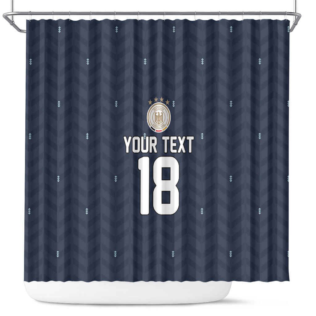 Custom Germany Football 2026 Shower Curtain Midnight Eagle Heritage