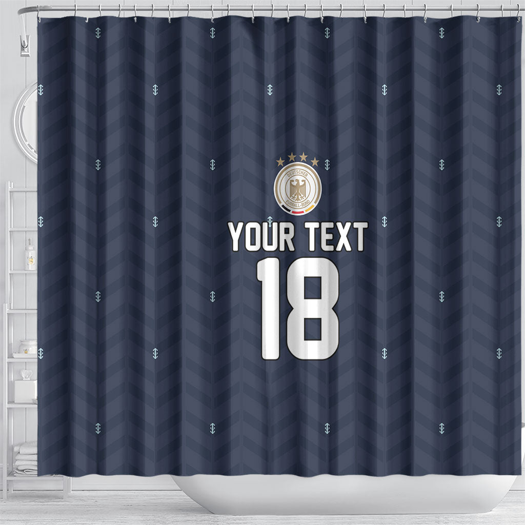 Custom Germany Football 2026 Shower Curtain Midnight Eagle Heritage