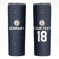 Custom Germany Football 2026 Skinny Tumbler Midnight Eagle Heritage