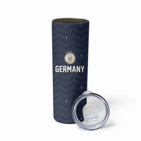 Custom Germany Football 2026 Skinny Tumbler Midnight Eagle Heritage