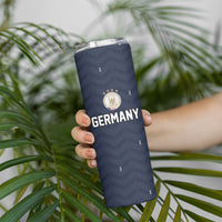 Custom Germany Football 2026 Skinny Tumbler Midnight Eagle Heritage