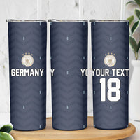 Custom Germany Football 2026 Skinny Tumbler Midnight Eagle Heritage