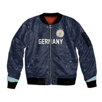 Custom Germany Football 2026 Sleeve Zip Bomber Jacket Midnight Eagle Heritage
