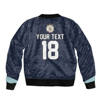 Custom Germany Football 2026 Sleeve Zip Bomber Jacket Midnight Eagle Heritage