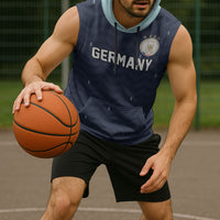 Custom Germany Football 2026 Sleeveless Hoodie Midnight Eagle Heritage