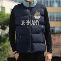 Custom Germany Football 2026 Sleeveless Puffer Jacket Midnight Eagle Heritage