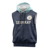 Custom Germany Football 2026 Sleeveless Zip Hoodie Midnight Eagle Heritage