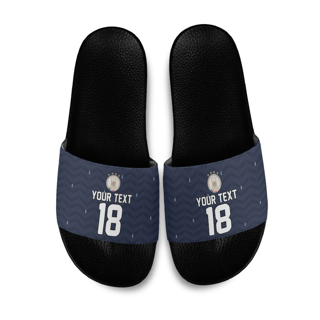 Custom Germany Football 2026 Slide Sandals Midnight Eagle Heritage