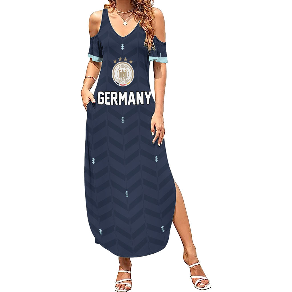 Custom Germany Football 2026 Summer Maxi Dress Midnight Eagle Heritage