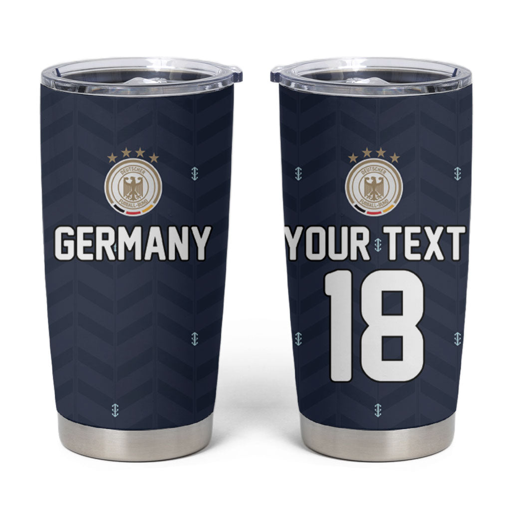 Custom Germany Football 2026 Tumbler Cup Midnight Eagle Heritage