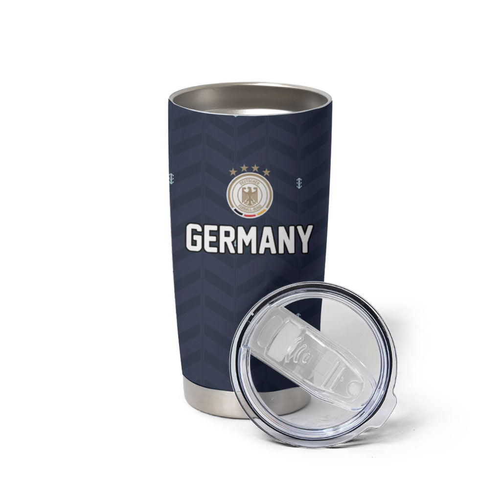 Custom Germany Football 2026 Tumbler Cup Midnight Eagle Heritage