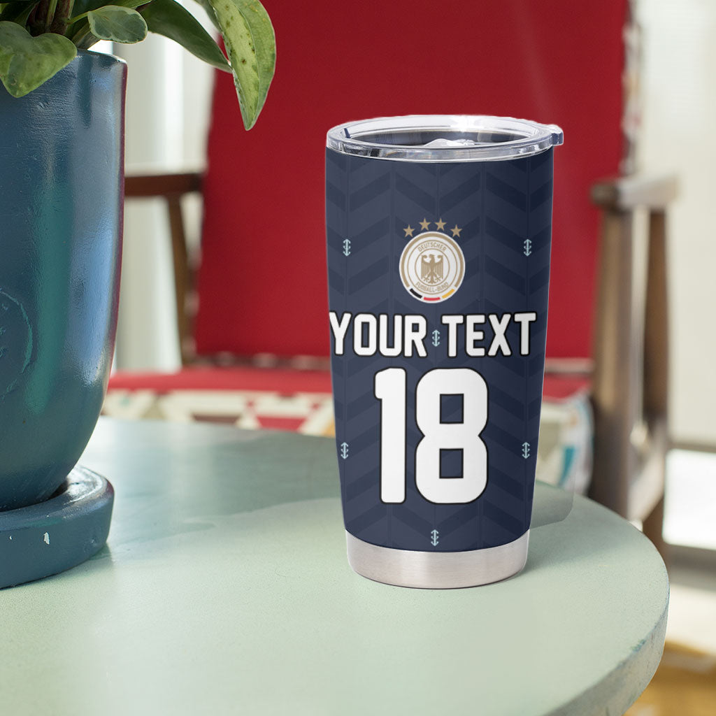 Custom Germany Football 2026 Tumbler Cup Midnight Eagle Heritage