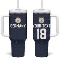 Custom Germany Football 2026 Tumbler With Handle Midnight Eagle Heritage