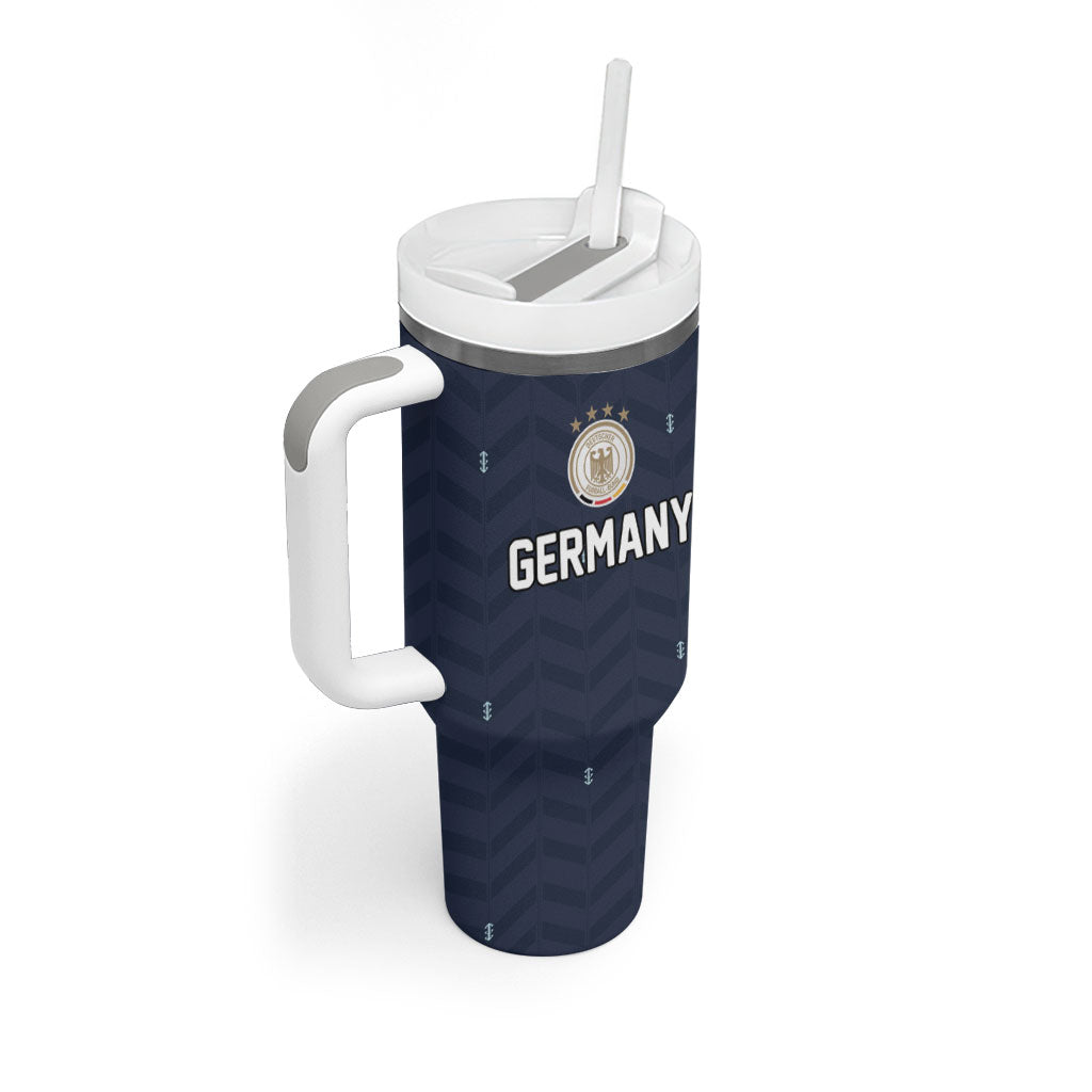 Custom Germany Football 2026 Tumbler With Handle Midnight Eagle Heritage
