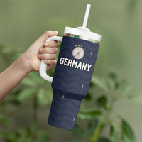 Custom Germany Football 2026 Tumbler With Handle Midnight Eagle Heritage