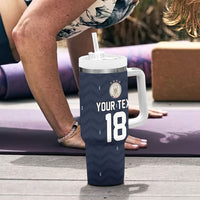 Custom Germany Football 2026 Tumbler With Handle Midnight Eagle Heritage