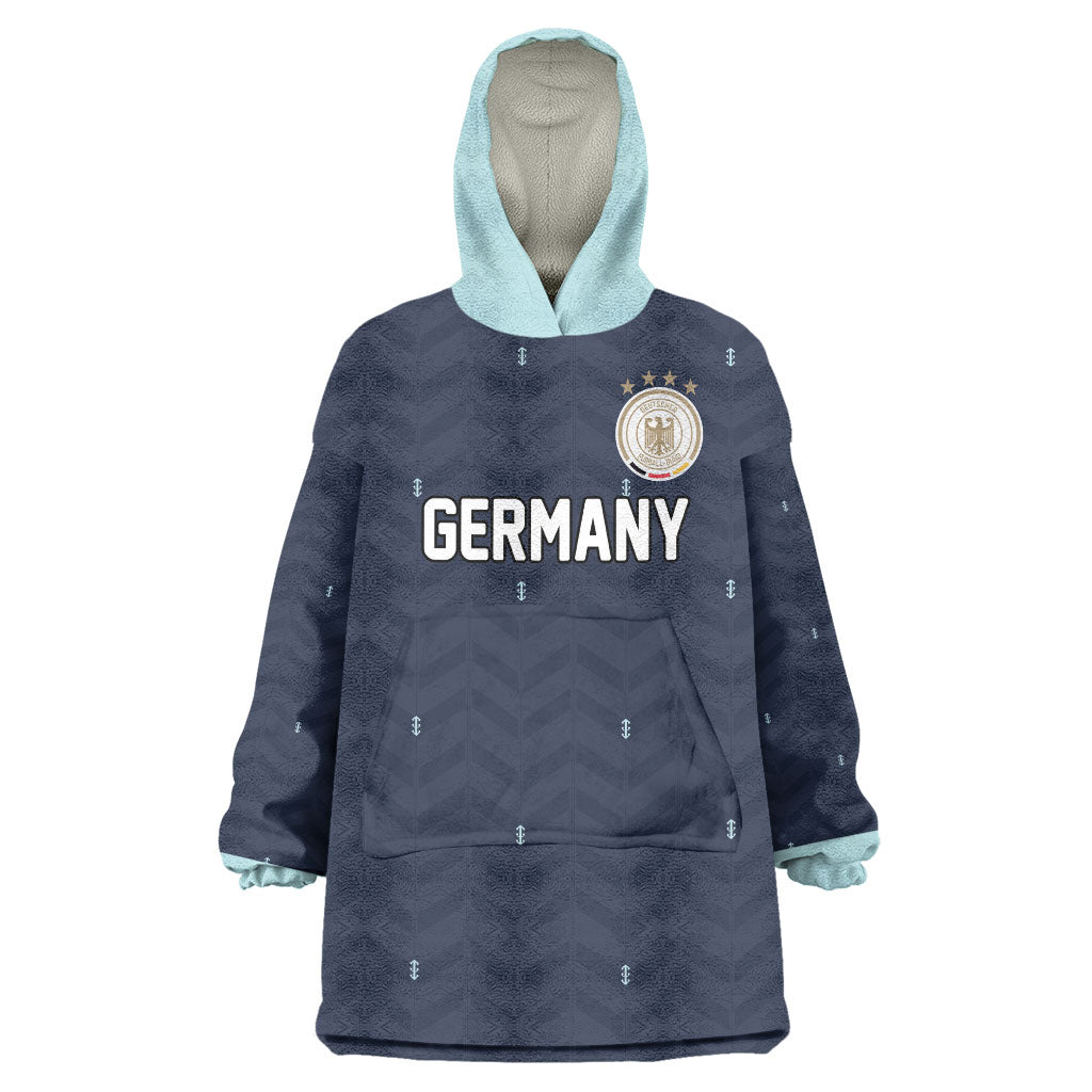 Custom Germany Football 2026 Wearable Blanket Hoodie Midnight Eagle Heritage
