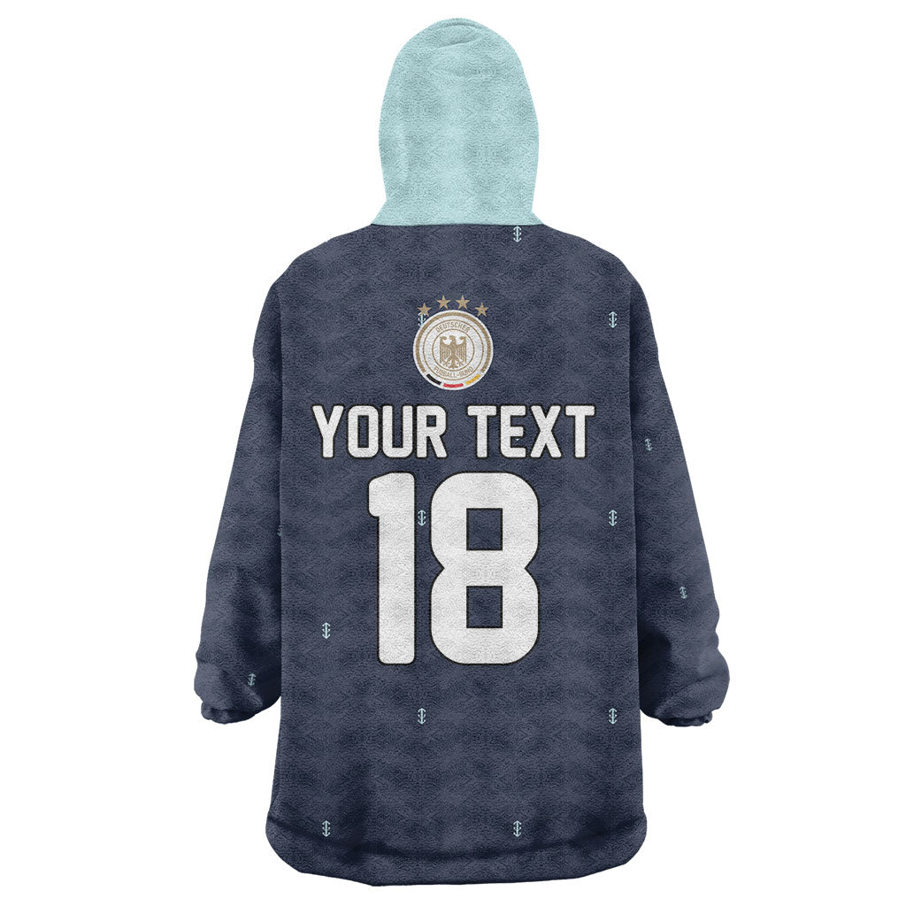 Custom Germany Football 2026 Wearable Blanket Hoodie Midnight Eagle Heritage