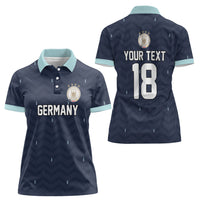 Custom Germany Football 2026 Women Polo Shirt Midnight Eagle Heritage