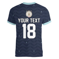 Custom Germany Football 2026 Women V-Neck T-Shirt Midnight Eagle Heritage