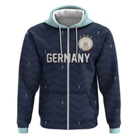Custom Germany Football 2026 Zip Hoodie Midnight Eagle Heritage