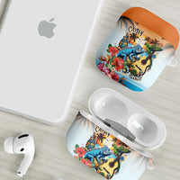 Cayman Islands AirPods Case Iguanas And Parrot Hisbius Flower - Wonder Print Shop