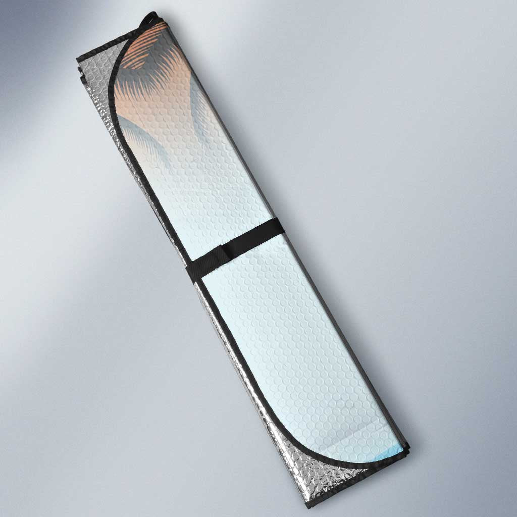 Cayman Islands Auto Sun Shade Iguanas And Parrot Hisbius Flower - Wonder Print Shop