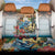 Cayman Islands Back Car Seat Cover Iguanas And Parrot Hisbius Flower - Wonder Print Shop