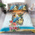 Cayman Islands Bedding Set Iguanas And Parrot Hisbius Flower - Wonder Print Shop
