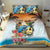 Cayman Islands Bedding Set Iguanas And Parrot Hisbius Flower - Wonder Print Shop