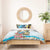 Cayman Islands Bedding Set Iguanas And Parrot Hisbius Flower - Wonder Print Shop