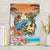 Cayman Islands Canvas Wall Art Iguanas And Parrot Hisbius Flower - Wonder Print Shop