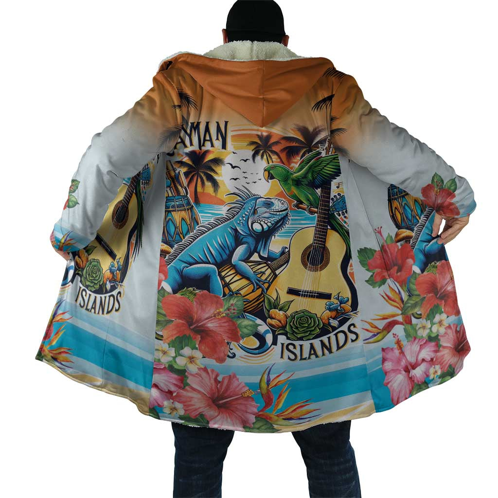 Cayman Islands Cloak Iguanas And Parrot Hisbius Flower - Wonder Print Shop