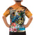 Cayman Islands Family Matching Mermaid Dress and Hawaiian Shirt Iguanas And Parrot Hisbius Flower - Wonder Print Shop