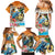 Cayman Islands Family Matching Mermaid Dress and Hawaiian Shirt Iguanas And Parrot Hisbius Flower - Wonder Print Shop