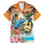 Cayman Islands Family Matching Mermaid Dress and Hawaiian Shirt Iguanas And Parrot Hisbius Flower - Wonder Print Shop