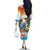 Cayman Islands Family Matching Off The Shoulder Long Sleeve Dress and Hawaiian Shirt Iguanas And Parrot Hisbius Flower - Wonder Print Shop