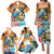 Cayman Islands Family Matching Puletasi and Hawaiian Shirt Iguanas And Parrot Hisbius Flower - Wonder Print Shop