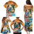 Cayman Islands Family Matching Puletasi and Hawaiian Shirt Iguanas And Parrot Hisbius Flower - Wonder Print Shop