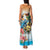 Cayman Islands Family Matching Tank Maxi Dress and Hawaiian Shirt Iguanas And Parrot Hisbius Flower - Wonder Print Shop