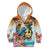 Cayman Islands Kid Hoodie Iguanas And Parrot Hisbius Flower - Wonder Print Shop
